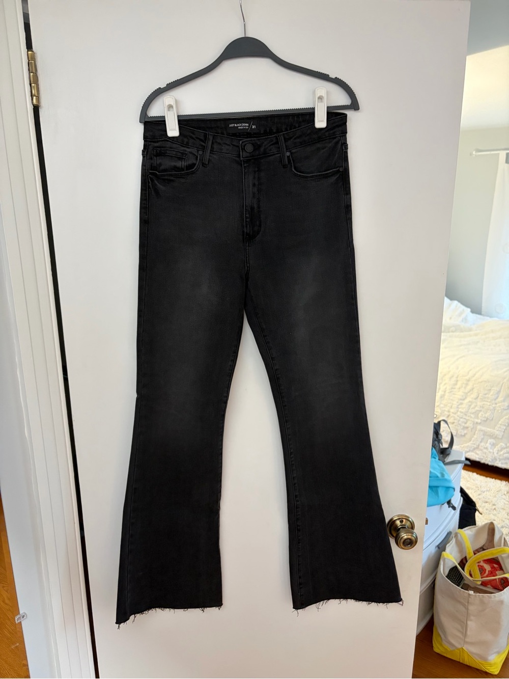 Black High-Rise Flared Jeans - Women
